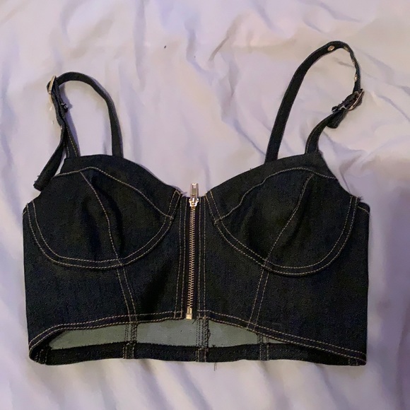 2/$22 Denim Crop Top NWOT - Picture 4 of 5